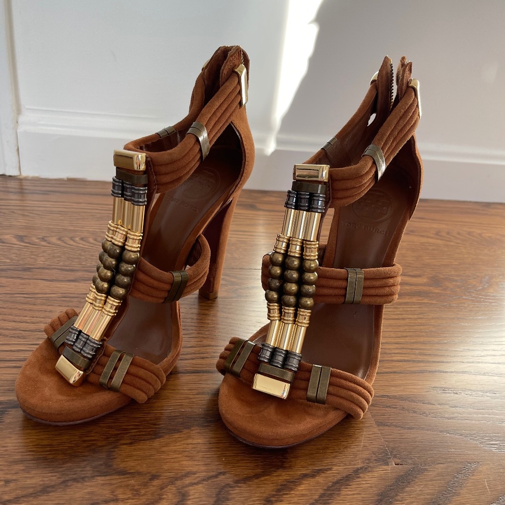 Tory Burch beaded heels